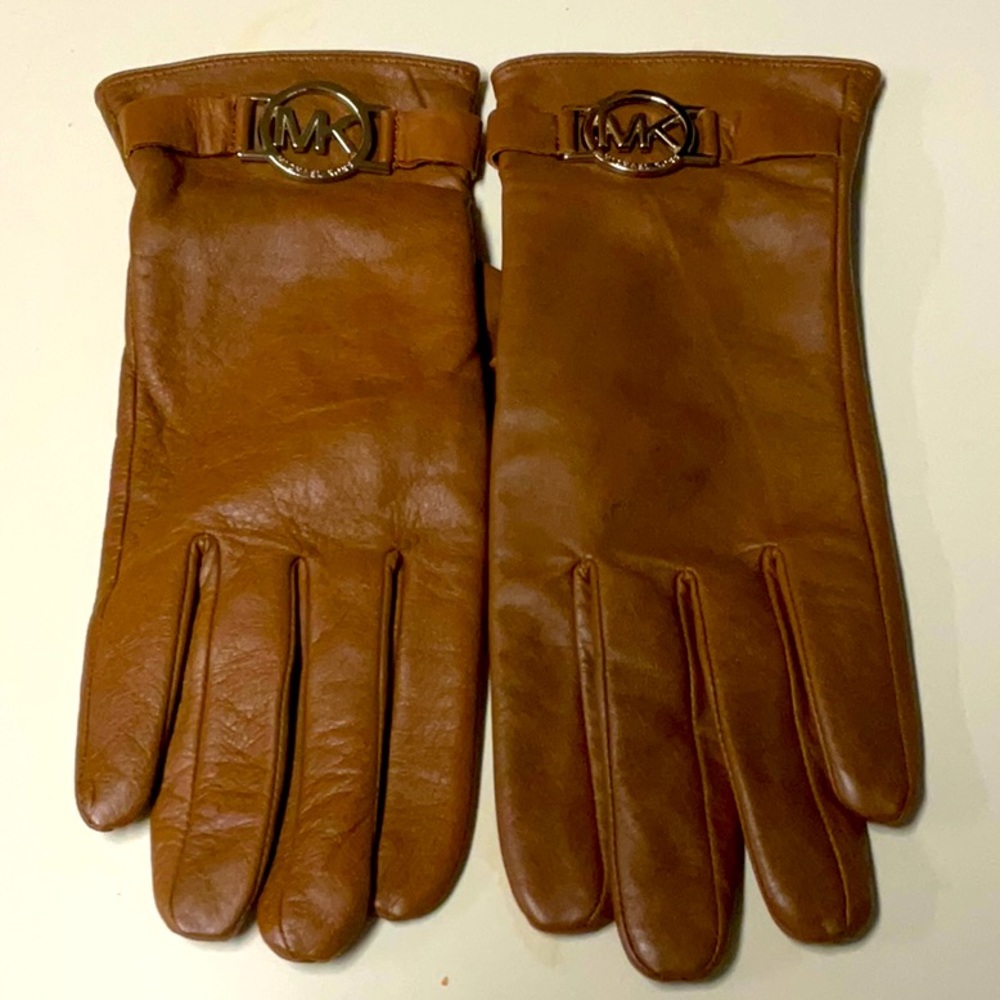 Leather Michael Kors brown gloves